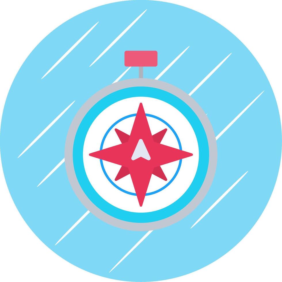 North Flat Circle Icon Design vector