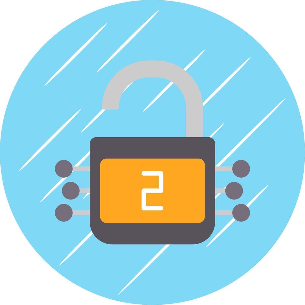SHA 2 Flat Circle Icon Design vector
