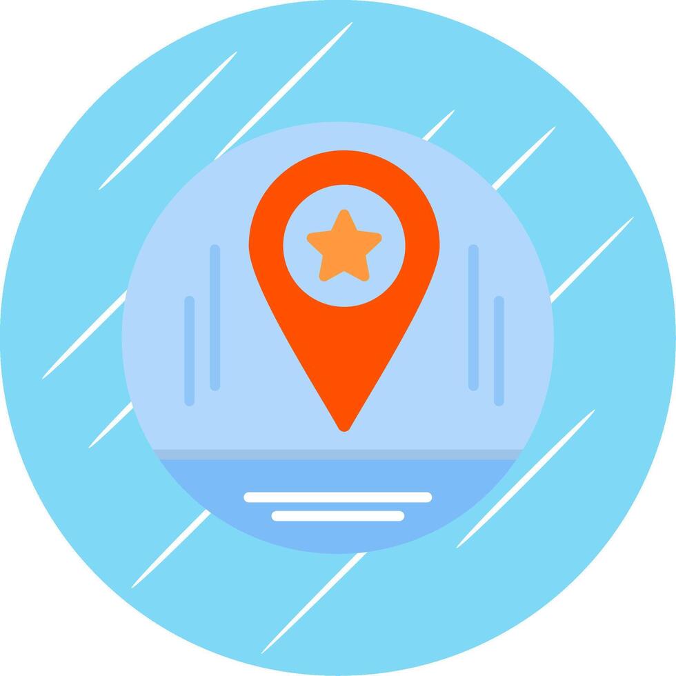 Map Marker Flat Circle Icon Design vector