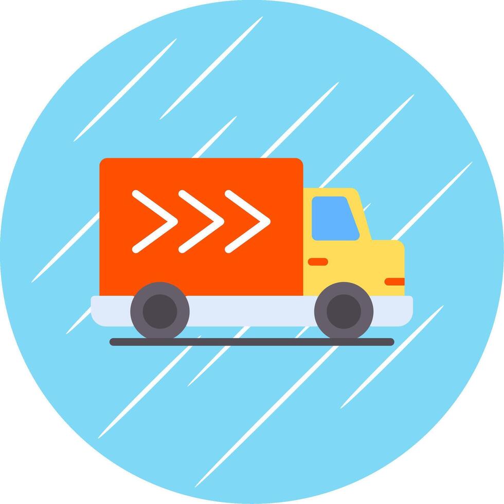 Delivery Truck Flat Circle Icon Design vector