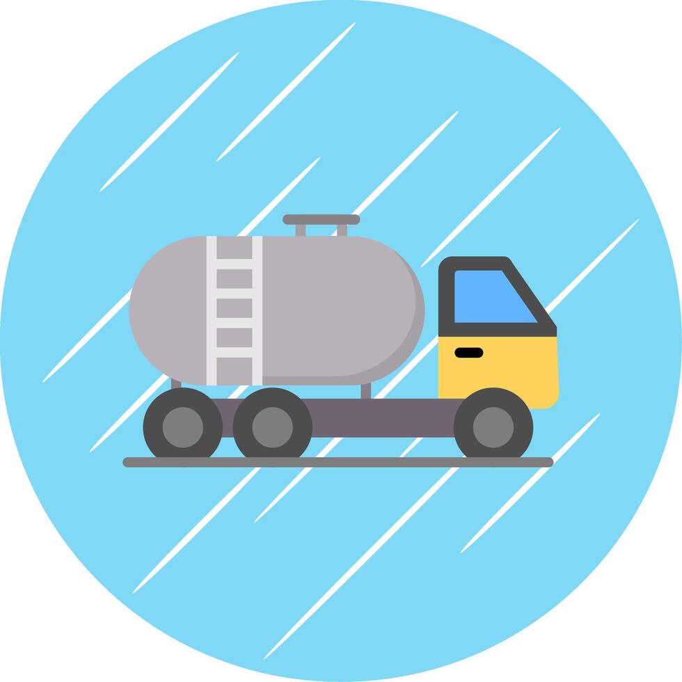 Tank Car Flat Circle Icon Design vector