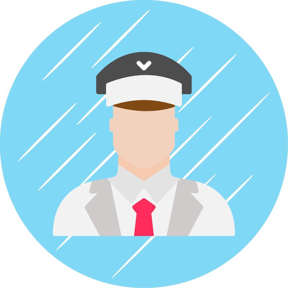 Pilot Flat Circle Icon Design vector