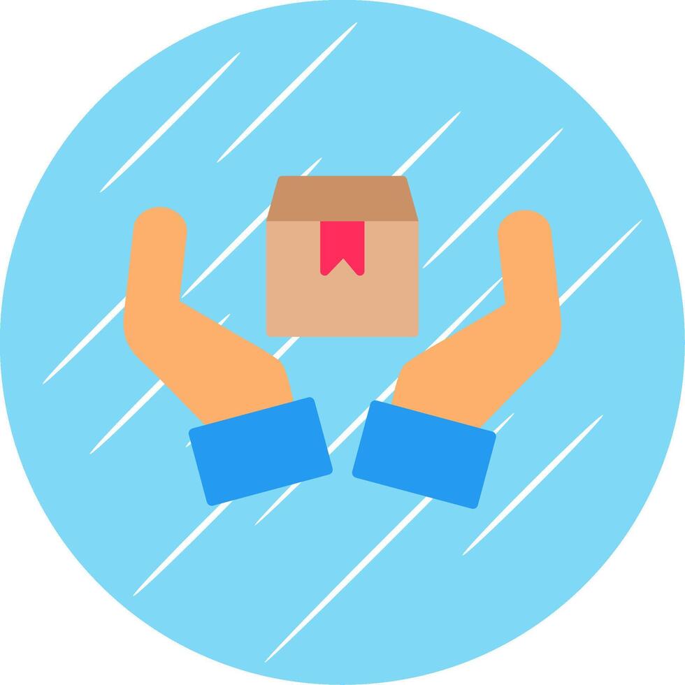 Handle With Care Flat Circle Icon Design vector