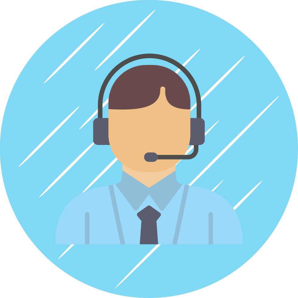 Customer Service Flat Circle Icon Design vector