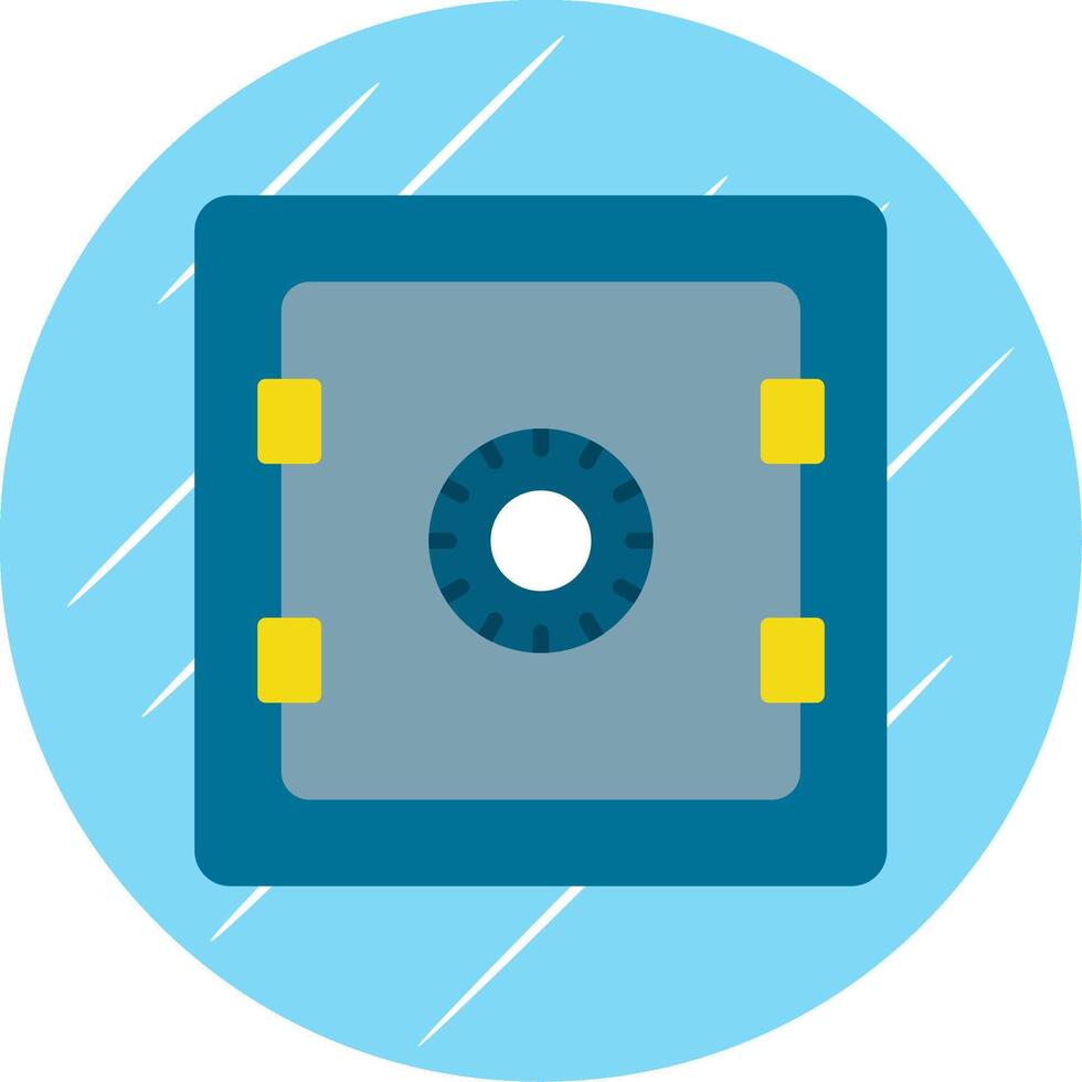 Safe Flat Circle Icon Design vector