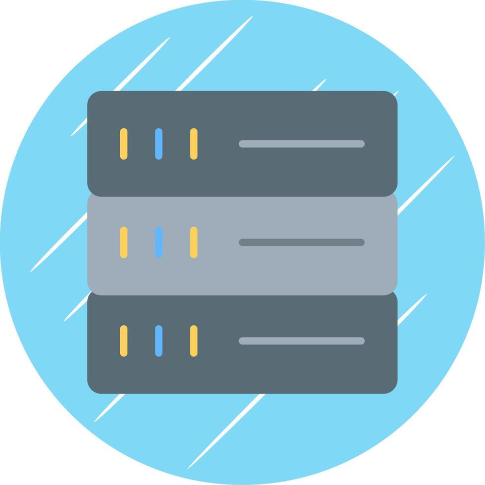 Database Flat Circle Icon Design vector