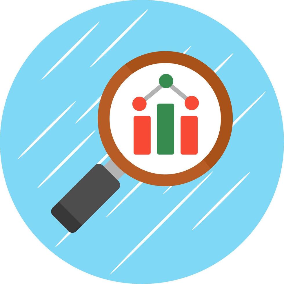Market Research Flat Circle Icon Design vector