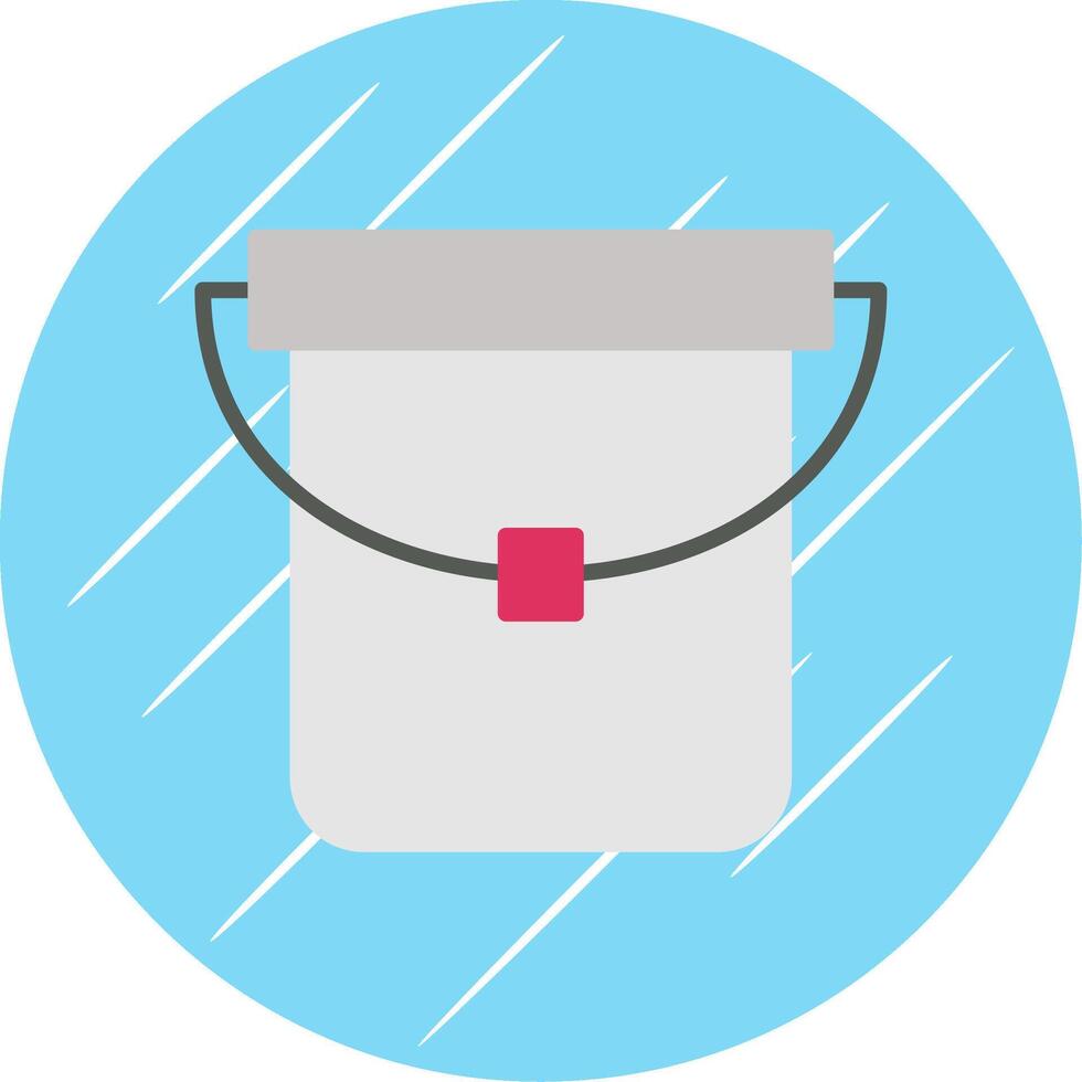 Bucket Flat Circle Icon Design vector