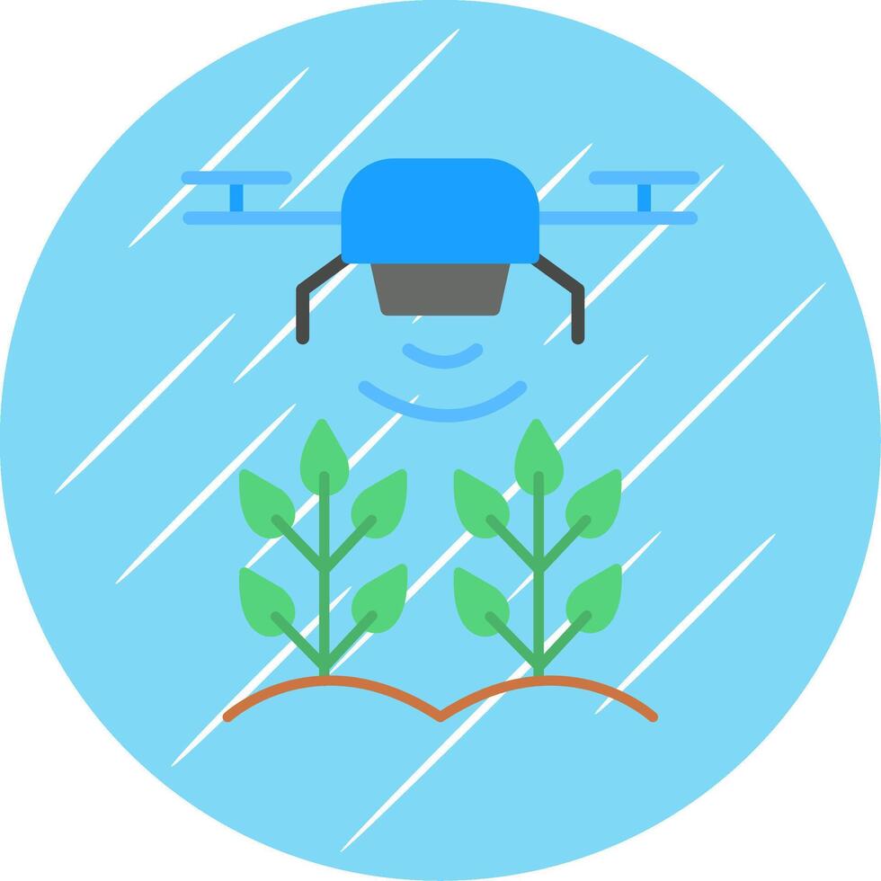 Agricultural Drones Flat Circle Icon Design vector