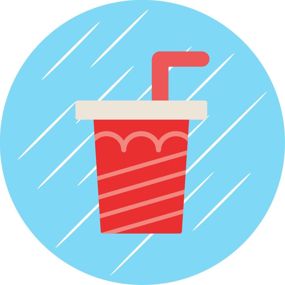 Soda Drink Flat Circle Icon Design vector