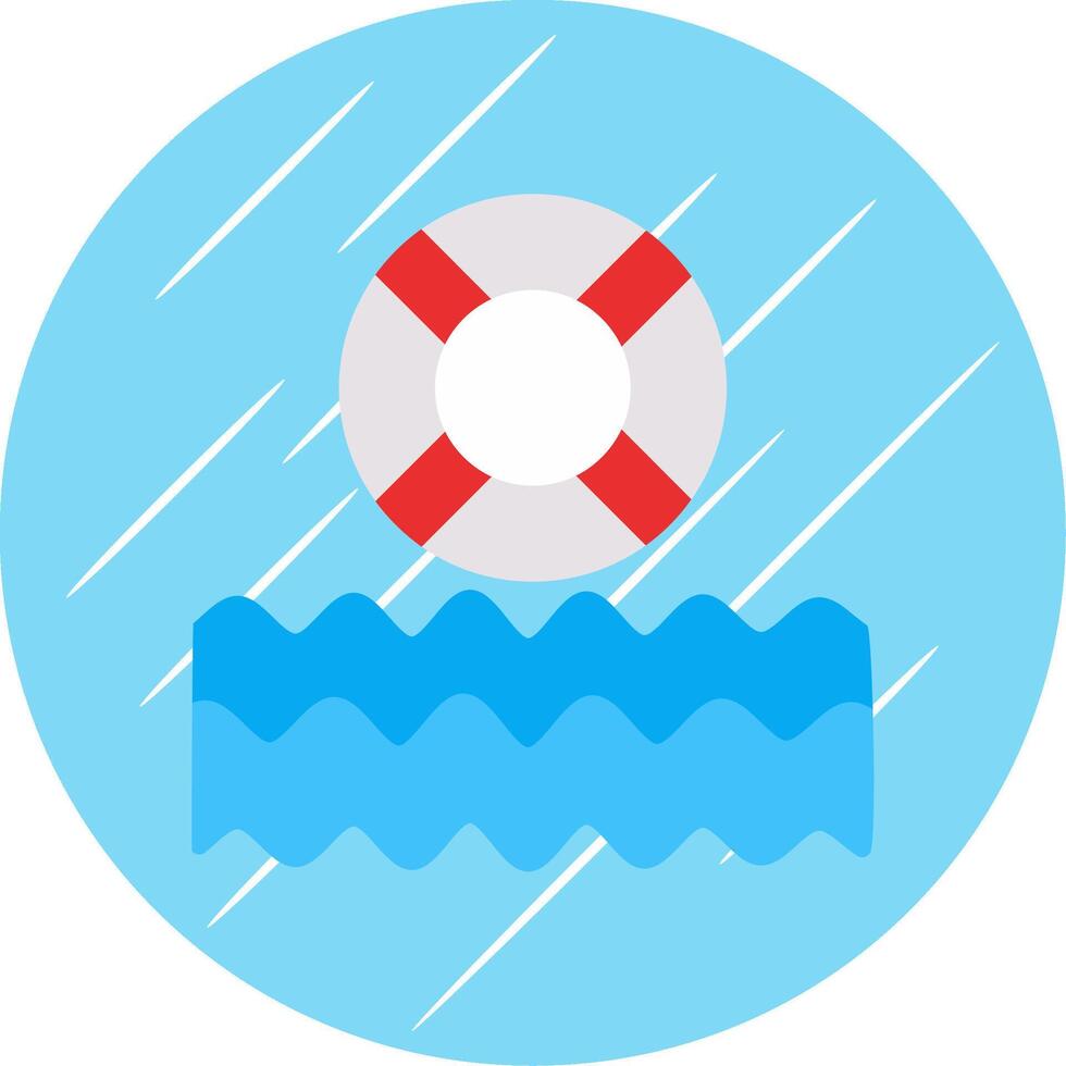 Life Saver Flat Circle Icon Design vector