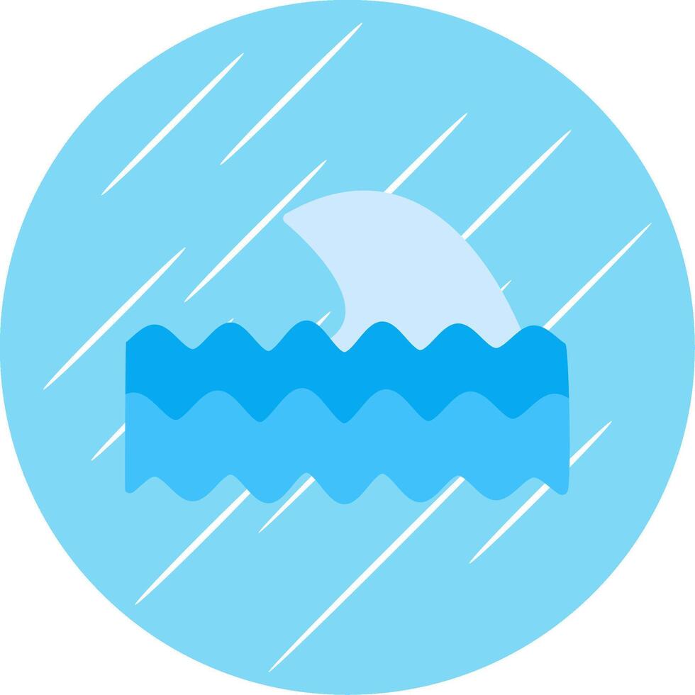 Ocean Waves Flat Circle Icon Design vector