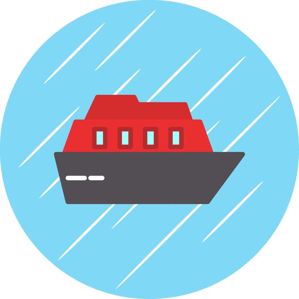 Cruise Flat Circle Icon Design vector