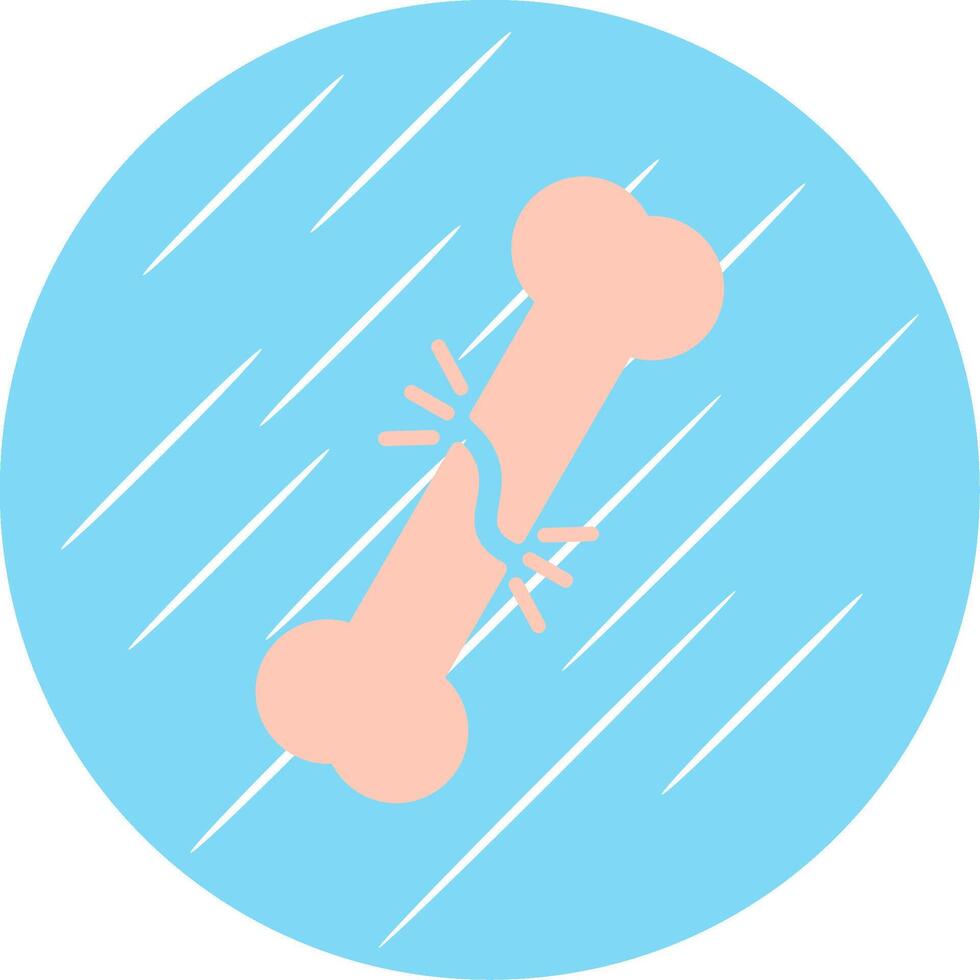 Broken Bone Flat Circle Icon Design vector