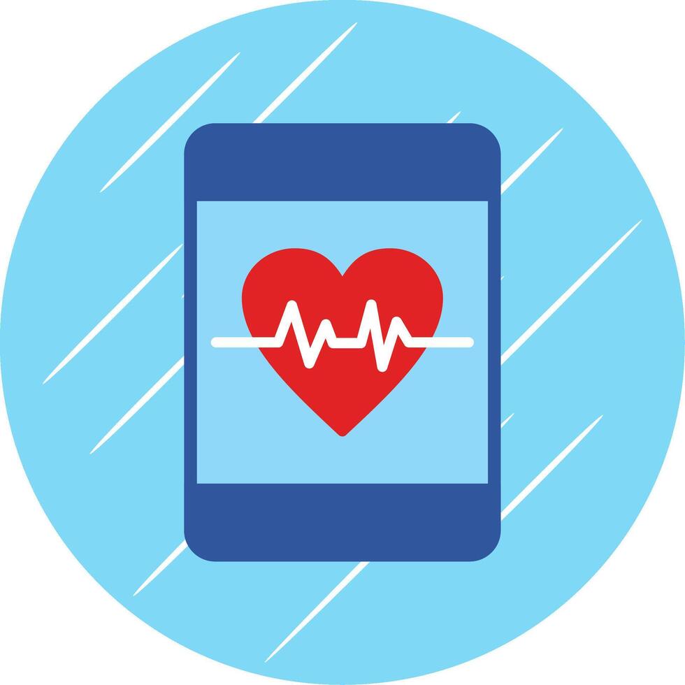 Heart Care Flat Circle Icon Design vector