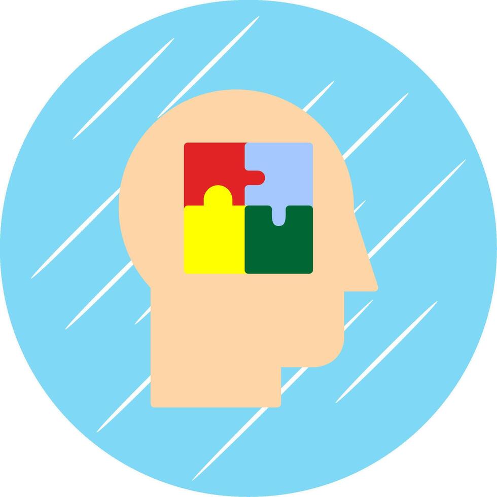 Psychiatry Flat Circle Icon Design vector