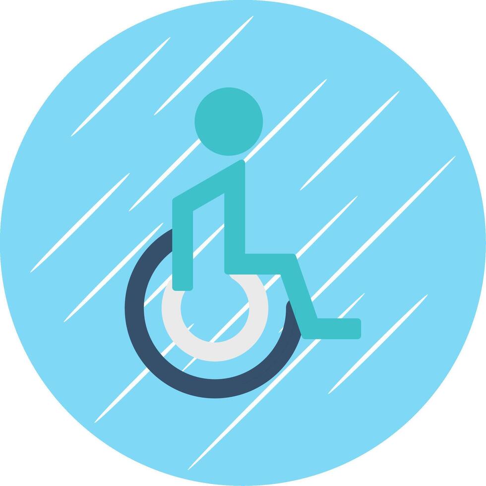 Handicaped Patient Flat Circle Icon Design vector