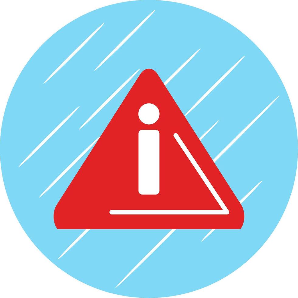 Alert Flat Circle Icon Design vector