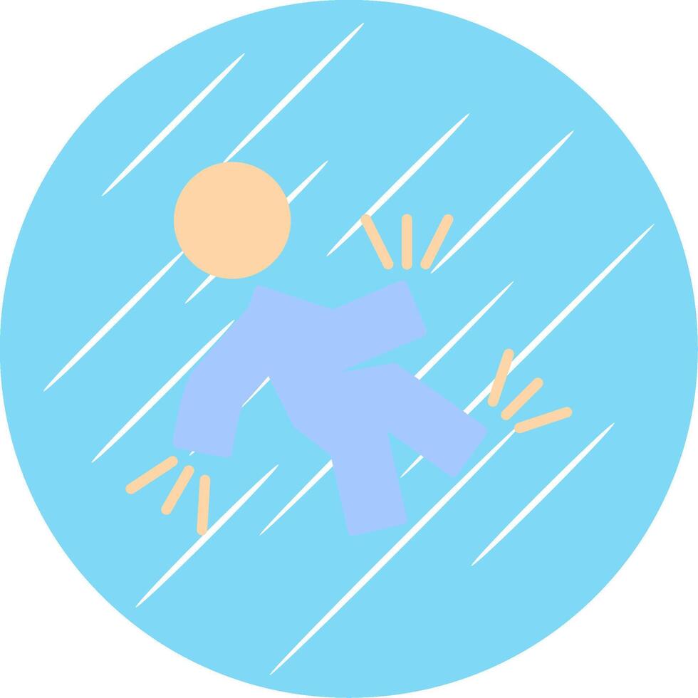 Accident Flat Circle Icon Design vector