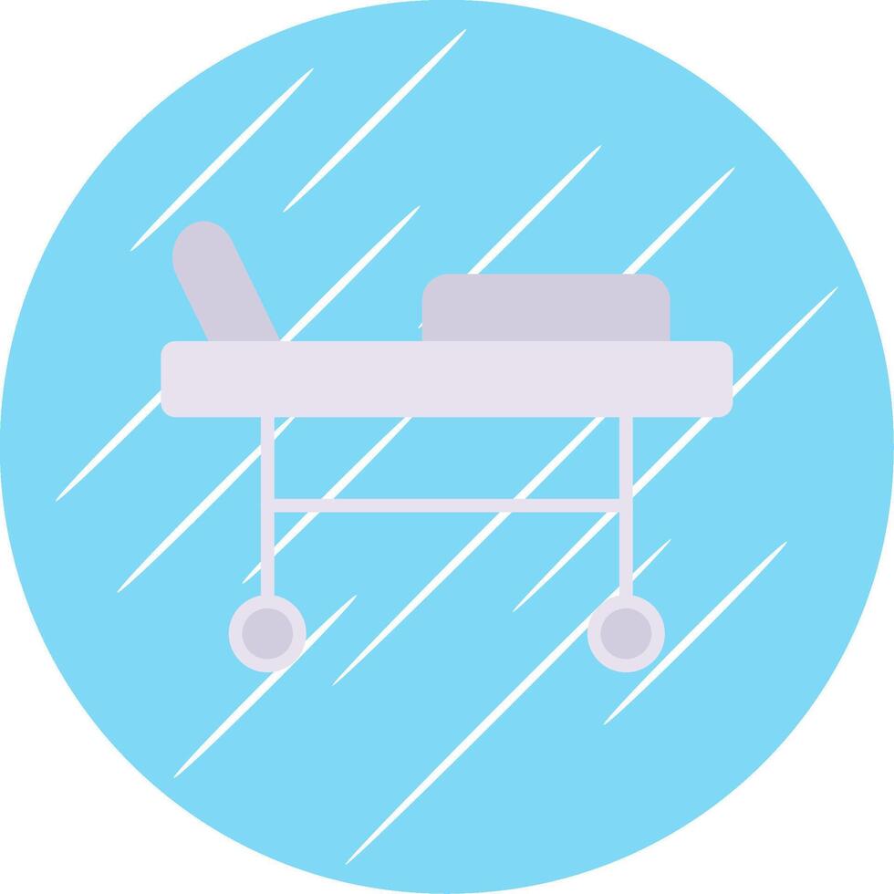 Stretcher Flat Circle Icon Design vector