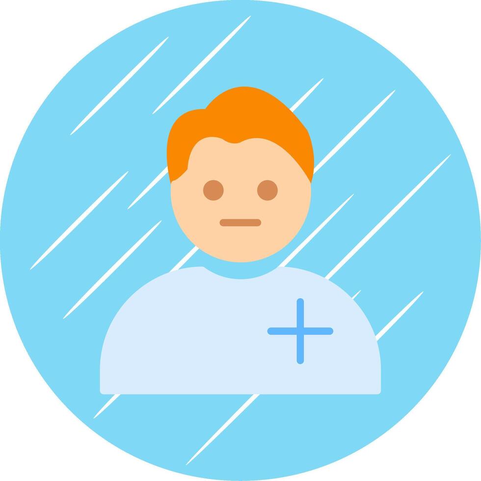 Boy Patient Flat Circle Icon Design vector