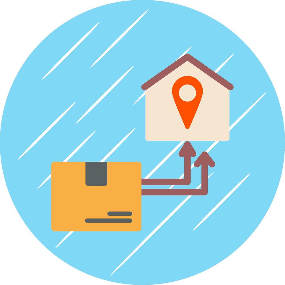 Direct Delivery Flat Circle Icon Design vector