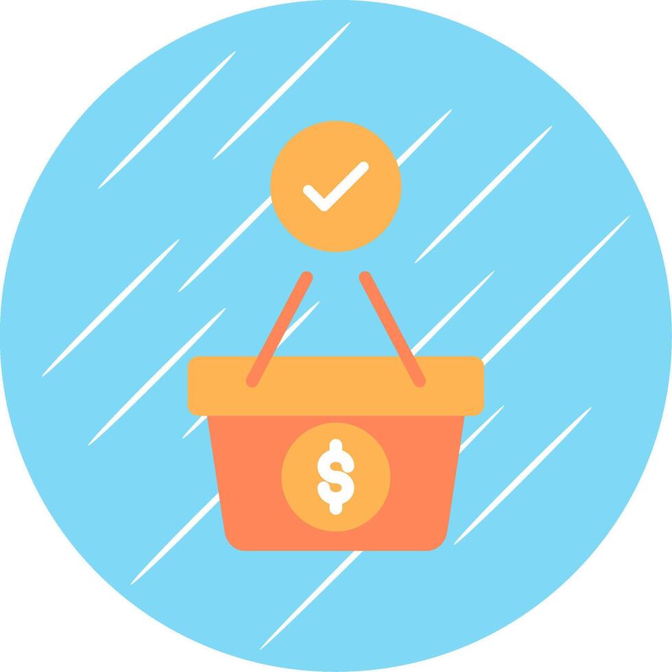 Order Confirmation Flat Circle Icon Design vector