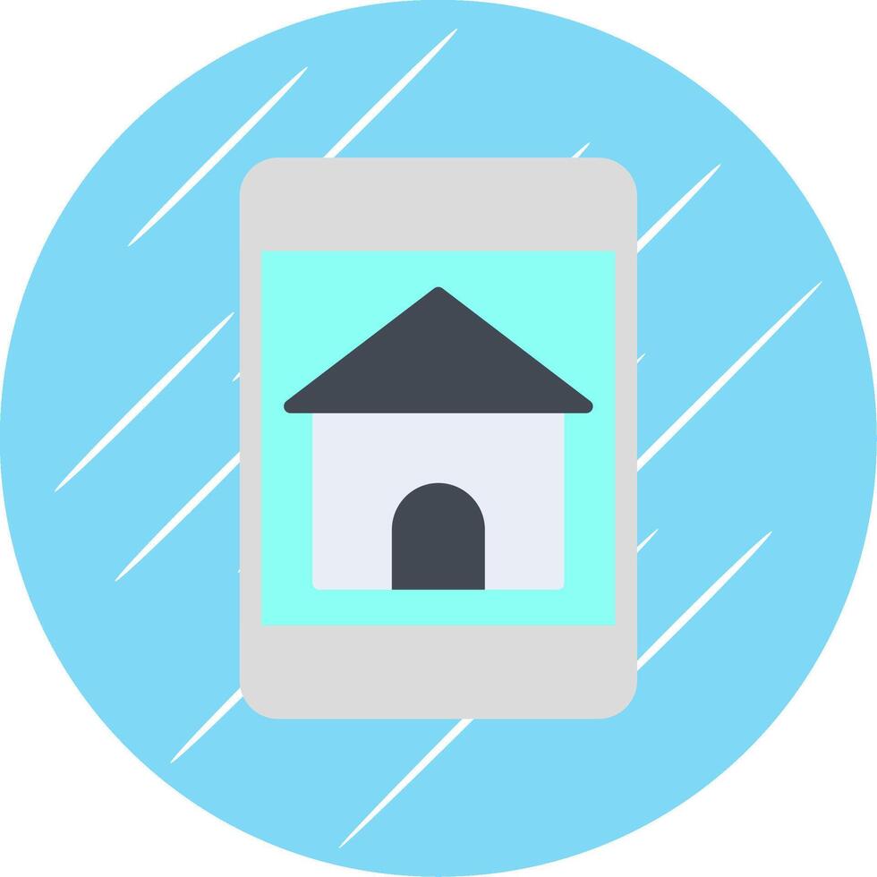 Find Home OnLine Circle Multi Circle Flat Circle Icon Design vector