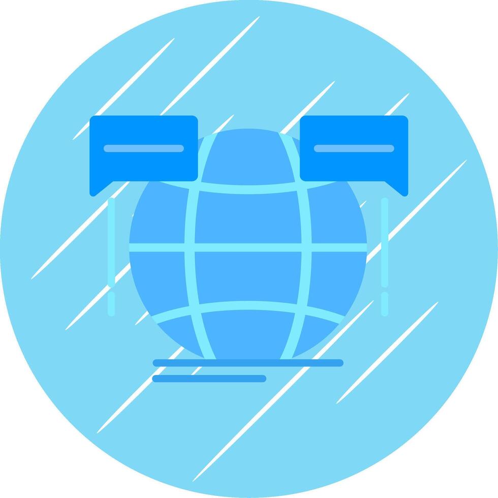 Global Forum Flat Circle Icon Design vector