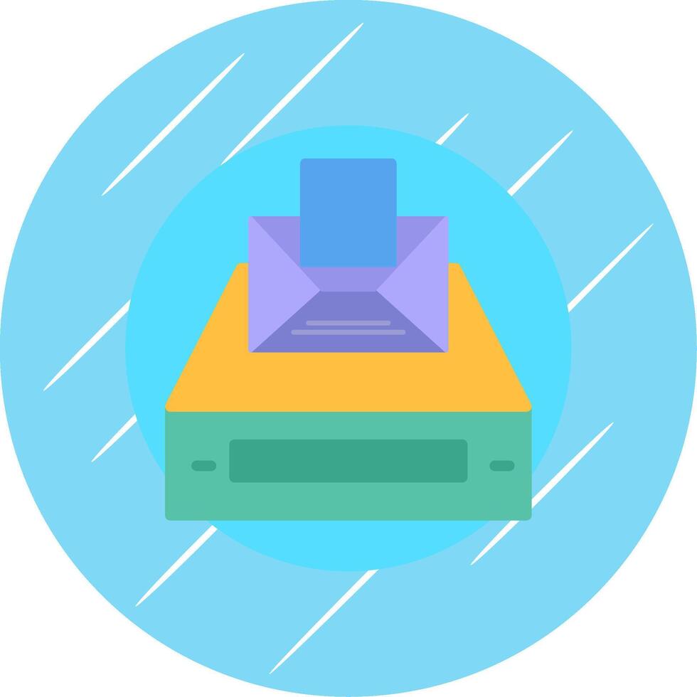 Project Inbox Flat Circle Icon Design vector