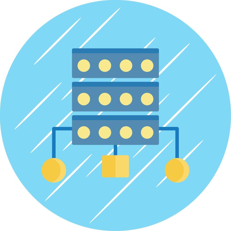 Data Structure Flat Circle Icon Design vector