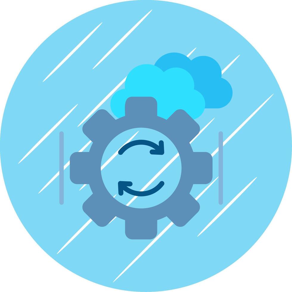 Backup And Recovery Flat Circle Icon Design vector
