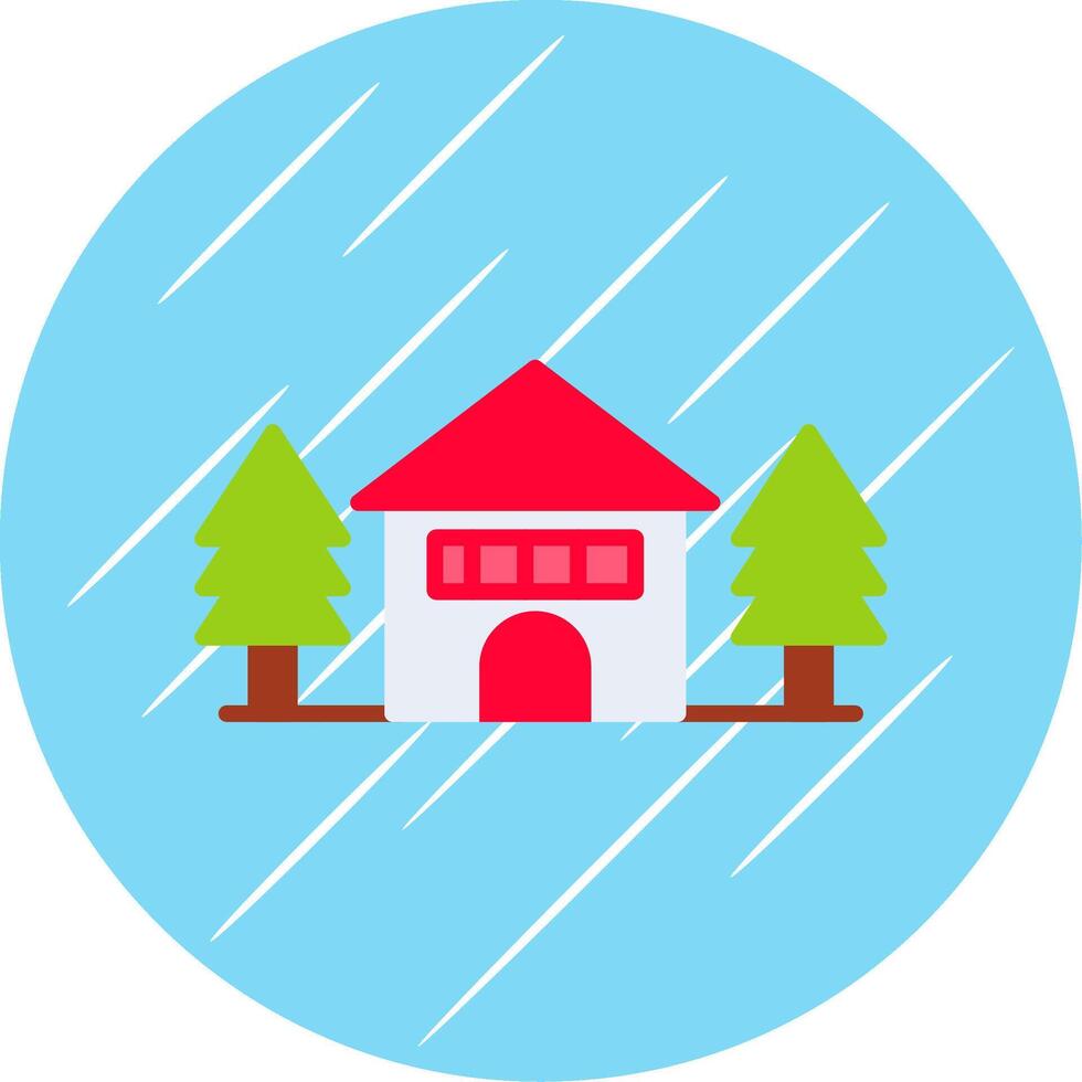 Cotage Flat Circle Icon Design vector