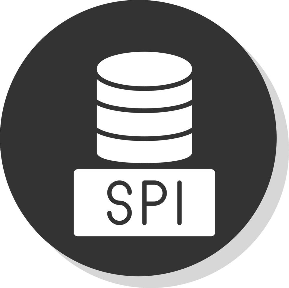 Sql Databases Glyph Shadow Circle Icon Design vector