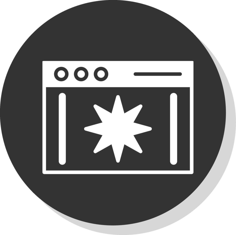 Page Quality Glyph Shadow Circle Icon Design vector