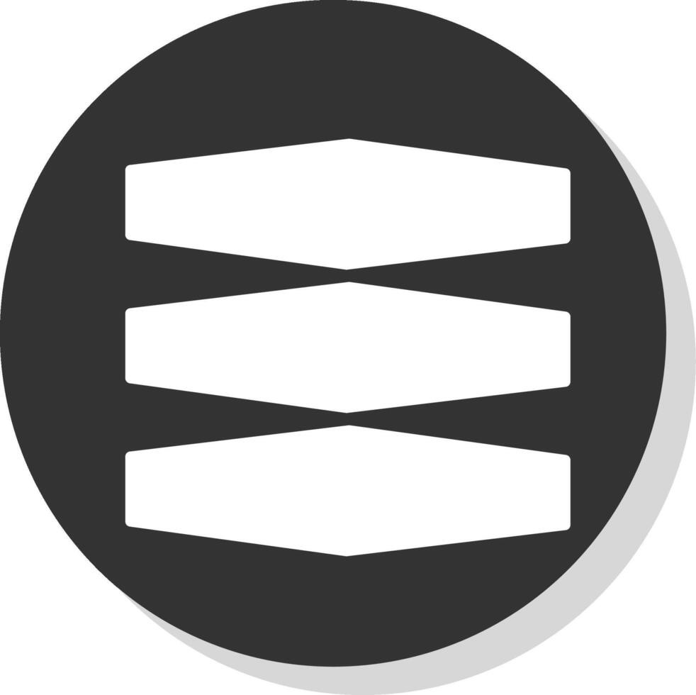 Layers Glyph Shadow Circle Icon Design vector