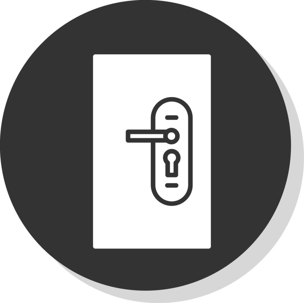 Locksmith Glyph Shadow Circle Icon Design vector