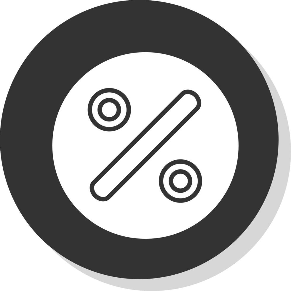 Divide Glyph Shadow Circle Icon Design vector