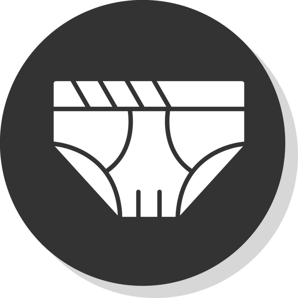 Underwear Glyph Shadow Circle Icon Design vector