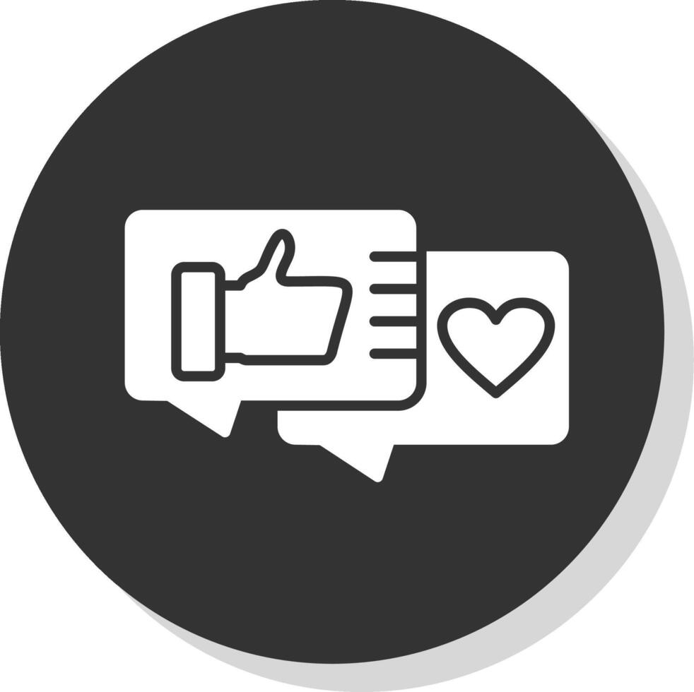 Reaction Glyph Shadow Circle Icon Design vector