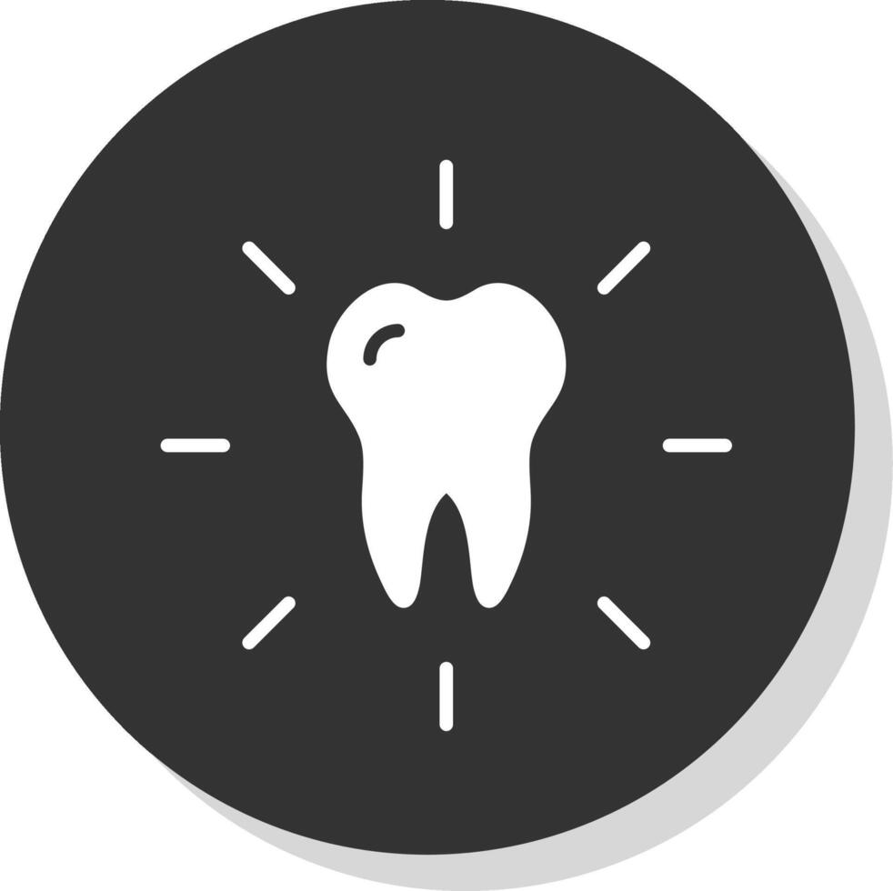 Dental Care Glyph Shadow Circle Icon Design vector