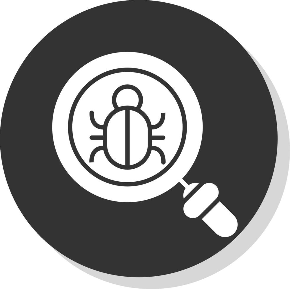 Antivirus Glyph Shadow Circle Icon Design vector