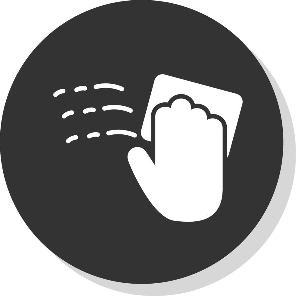 Cleaning Glyph Shadow Circle Icon Design vector