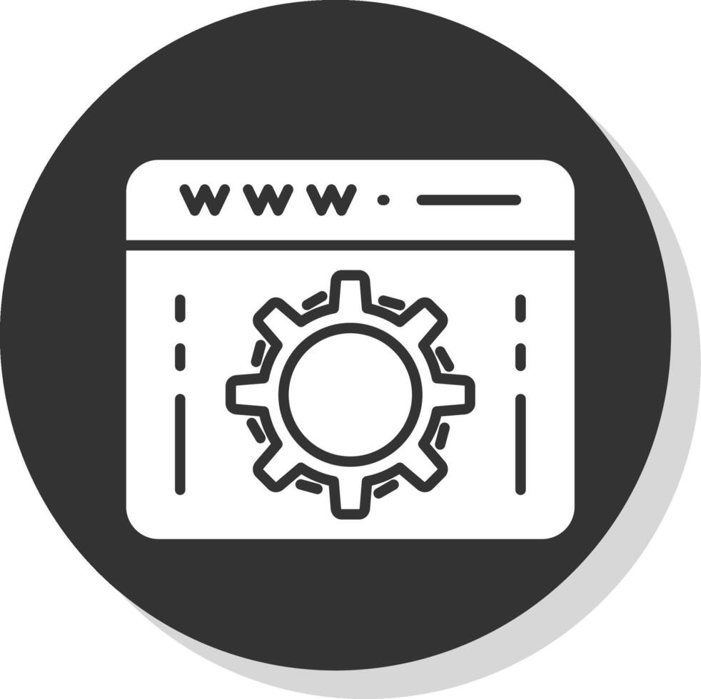 Web Optimization Glyph Shadow Circle Icon Design vector