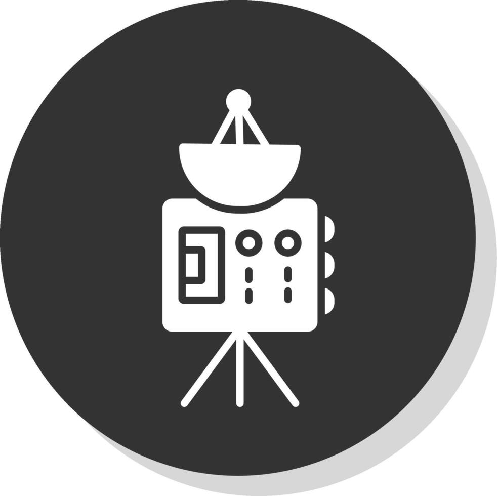 Probe Glyph Shadow Circle Icon Design vector