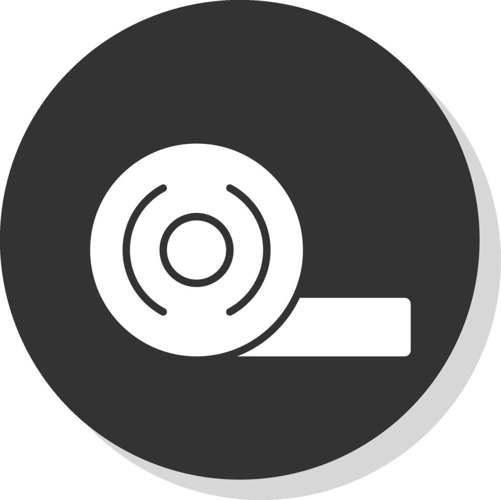 Adhesive Tape Glyph Shadow Circle Icon Design vector