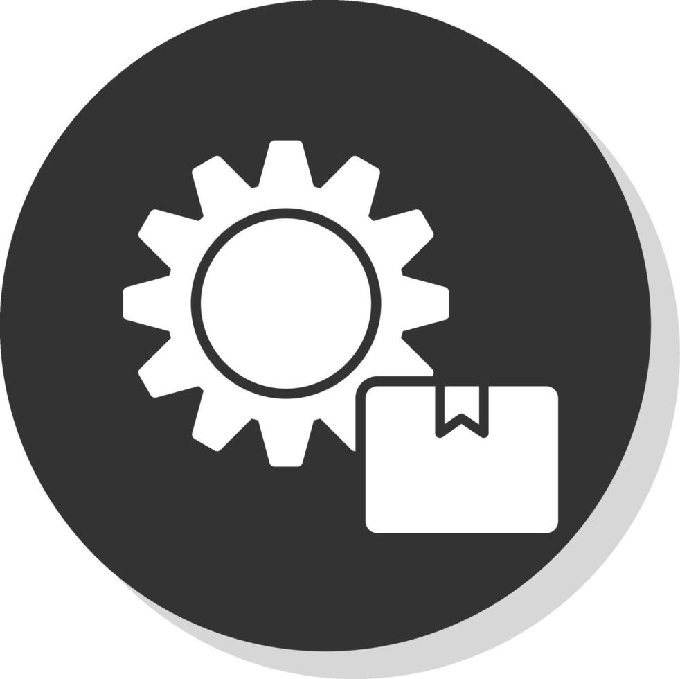 Supply Chain Management Glyph Shadow Circle Icon Design vector