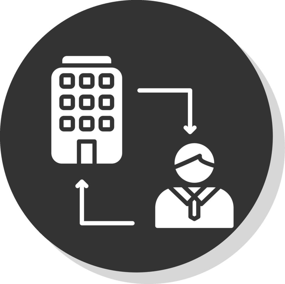 B2c Glyph Shadow Circle Icon Design vector
