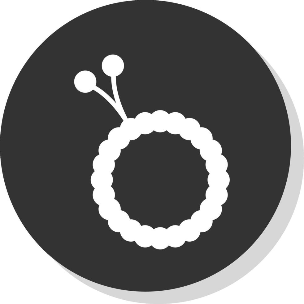 Beads Glyph Shadow Circle Icon Design vector