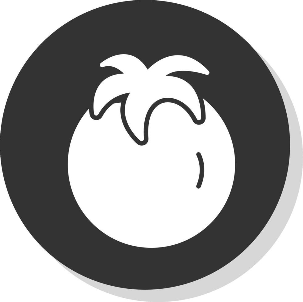 Tomatoes Glyph Shadow Circle Icon Design vector